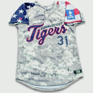 Connecticut Tigers 2018 Game Worn Military Night Jersey